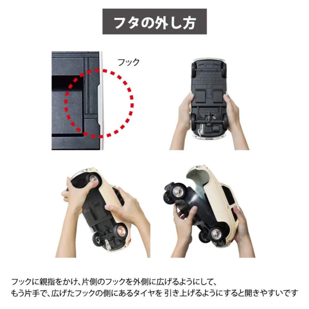 2WAY ティッシュケース フィアットヌォーヴァ 500 Fiat nuova 500 1957 イエロー （ウェットティッシュケース・ティッシュケース　両用）