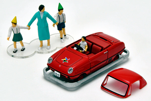 TOMICA LIMITED VINTAGE TOMYTEC 1/64 こどもの国×TLV ダットサン ベビイ レストア車 (赤) フィギュア付/1/64 tomica LIMITED VINTAGE TOMYTEC KODOMO NO KUNI DATSUN BABY