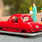 TOMICA LIMITED VINTAGE TOMYTEC 1/64 こどもの国×TLV ダットサン ベビイ レストア車 (赤) フィギュア付/1/64 tomica LIMITED VINTAGE TOMYTEC KODOMO NO KUNI DATSUN BABY