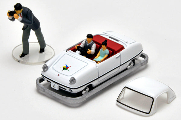 TOMICA LIMITED VINTAGE 1/64 こどもの国×TLV ダットサン ベビイ  6号車 (白) フィギュア付/1/64 tomica LIMITED VINTAGE TOMYTEC KODOMO NO KUNI DATSUN BABY