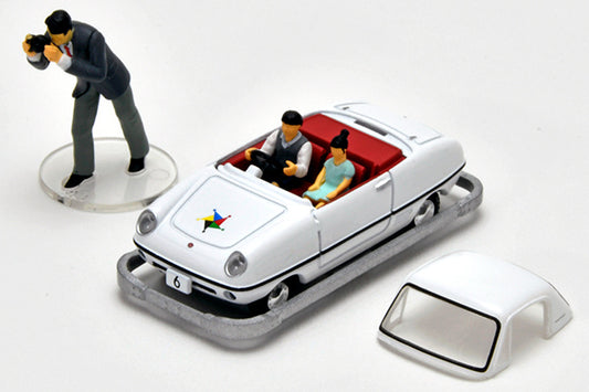 TOMICA LIMITED VINTAGE 1/64 こどもの国×TLV ダットサン ベビイ  6号車 (白) フィギュア付/1/64 tomica LIMITED VINTAGE TOMYTEC KODOMO NO KUNI DATSUN BABY