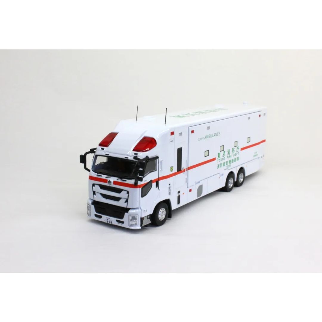 ACTCAR　1/64スケール　東京消防庁　スーパーアンビュランス　消防救助機動部隊　いすゞギガ（左拡幅ボディ・スロープ付）