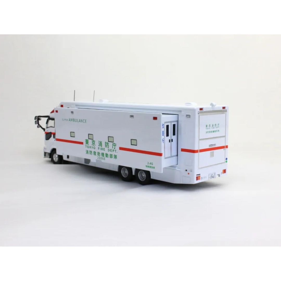 ACTCAR　1/64スケール　東京消防庁　スーパーアンビュランス　消防救助機動部隊　いすゞギガ（左拡幅ボディ・スロープ付）